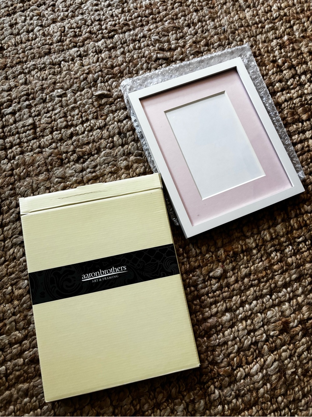 Baby Frame White pastel Pink